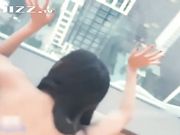 明珠星级大酒店与富家公子洗澡时从洗手间干到天台 爆插美女的屁眼