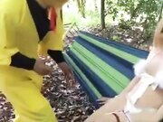 对白搞笑淫荡网红女剧情扮演名着角色唐僧密林中被全裸妖怪迷惑先后与师徒四人