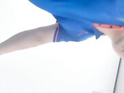 勾搭盲人男技师 包臀裙黑丝袜 掏出奶子揉捏