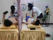 性爱那点事 黑丝制服女技师的强制4P 强制口交大鸡巴玩大骚奶子