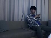 蓝衣碎发嫩妹，全程骚话不止