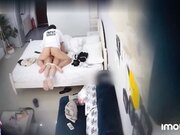 监控偷拍高颜值校花美女偷情被发现 男友目睹全过程