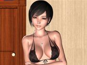 无码3D动画-丰满美乳黑发女神比基尼装被黑人狗式风格爆操