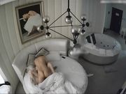 豪华主题房拍霸气纹身社会男爆操身材娇小长发白嫩漂亮女友射了一身精子操完洗洗穿上衣服走人