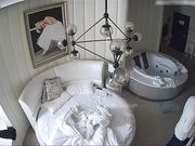 豪华主题房拍霸气纹身社会男爆操身材娇小长发白嫩漂亮女友射了一身精子操完洗洗穿上衣服走人