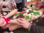 秘书丝袜诱惑奉献人体寿司 2