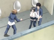 (18禁アニメ) [ちちのや] 爆乳BOMB ♯3 女教師 若槻理沙 男子トイレは危険がいっぱい。
