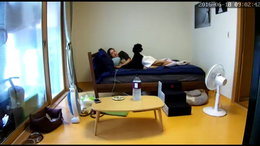 家庭摄像头被黑强开TP居家年轻小夫妻在床上变换体位激情啪啪啪两个宠物狗狗观战后入式它应该能懂吧哈哈