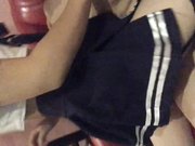 高三小女友做爱疯狂玩刺激学生装水手服吊带黑丝跪舔J8