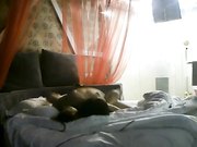 红帐房猥琐男把大胸美女网友衣服一件件扒掉后狠狠的干了2次