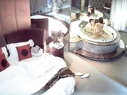 情趣酒店水滴摄像头偷拍健壮男和美女洗完鸳鸯浴激情啪啪