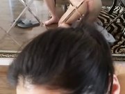 富婆穿高叉泳衣与健身教练激情多姿势玩操小浪逼