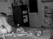 居家摄像头被黑系列社会哥饥渴的连抠带舔玩弄娇妻提屌开干