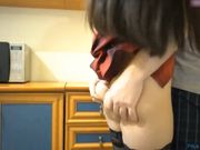 童顏混血大眼小仙女系列之寬松紅襯衫配性感黑絲