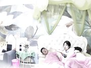 宾馆偷拍胖仔小青年与身材性感高挑美乳女友开房造爱