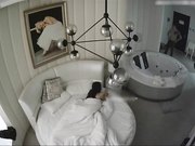 霸气纹身社会男爆操身材娇小长发白嫩漂亮女友射了一身精子