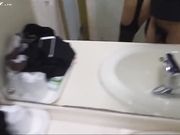 和刚下班的银行小白领在洗手间一边打电话一边开草