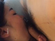 和前女友去酒店开房不戴套来一炮出出火