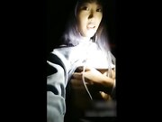 大胆女主播大晚上找男粉丝去野战