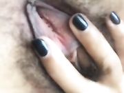 高中大奶妹第一次秀出自己的超黑木耳