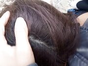 周末放假回老家和可爱女友在野外打炮露脸